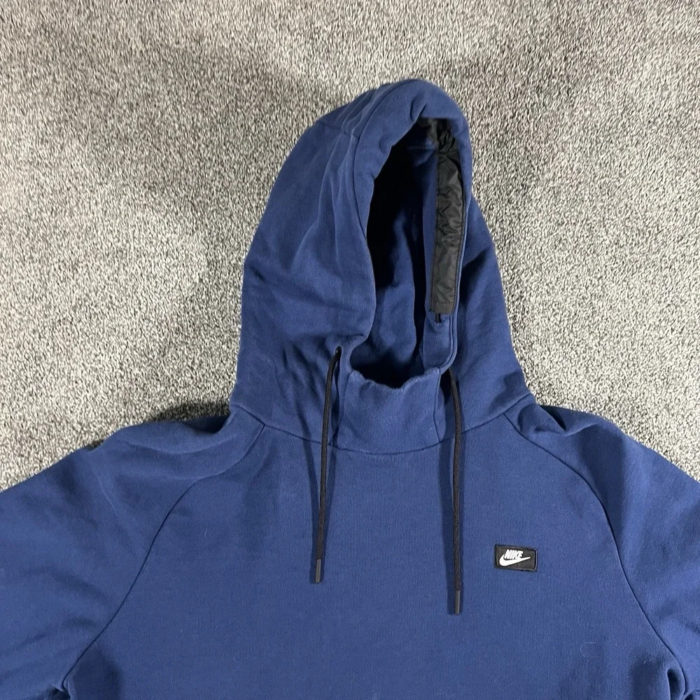 Nike Sportswear Pullover Hoodie Blue Fleece Kangaroo Pocket Men's XL